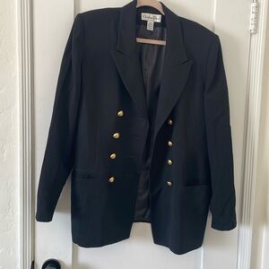 Christian Dior Gently used Black 100% Pure wool jacket with Gold CD buttons